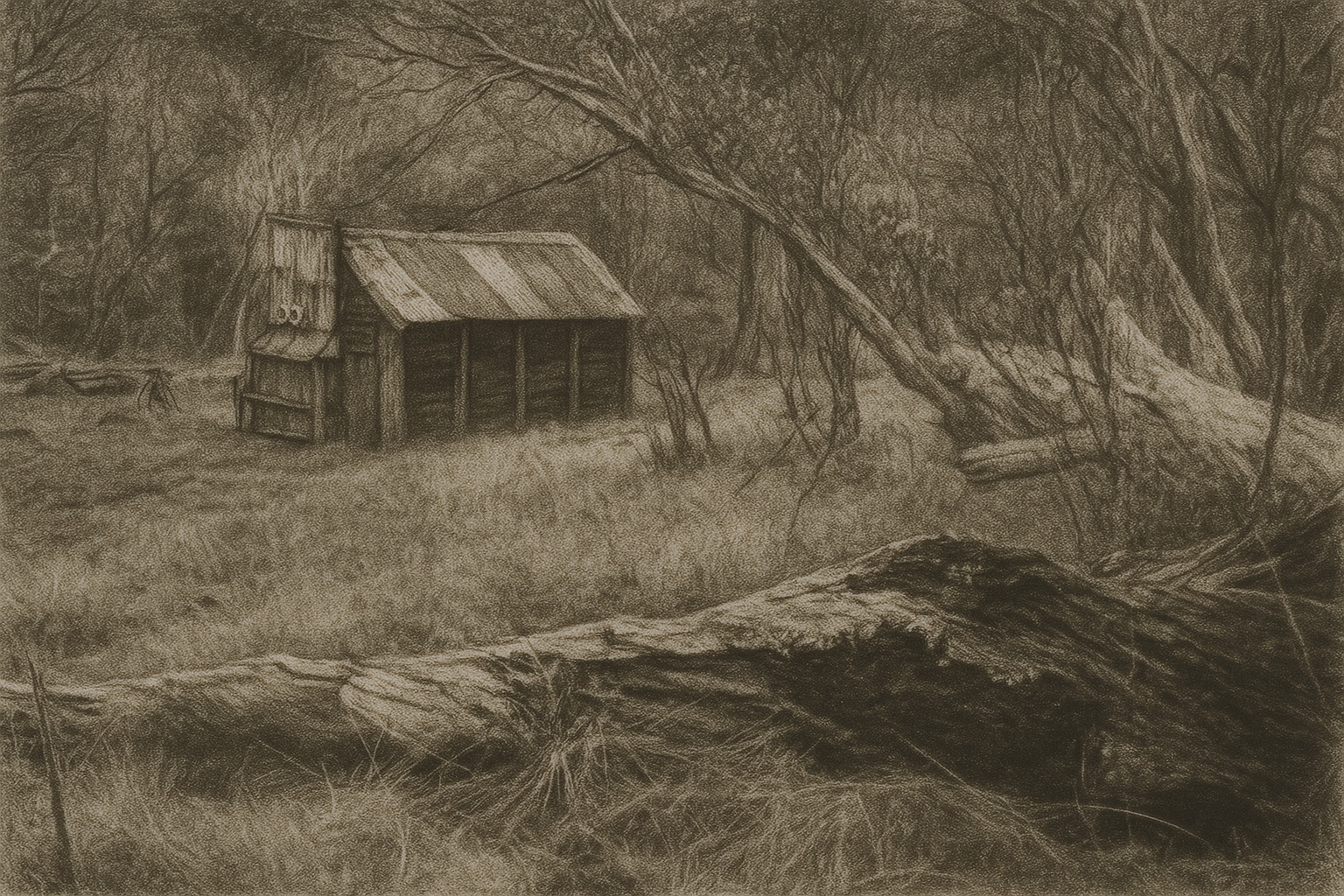 Drawing of Cascade Hut