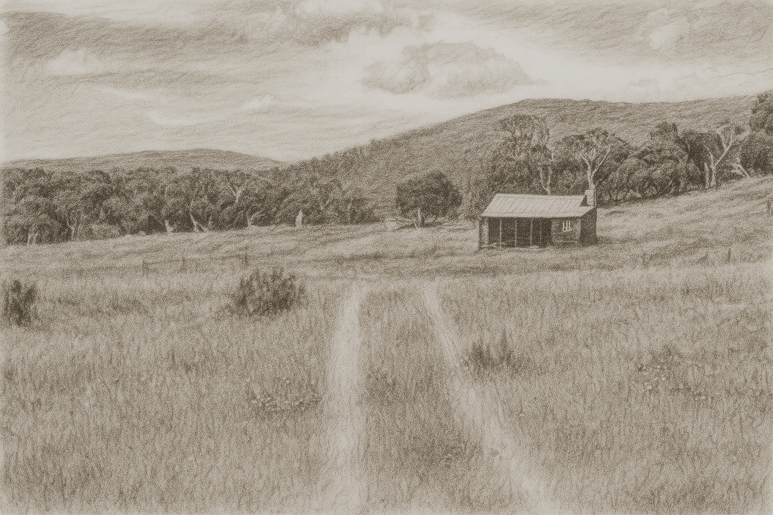 Drawing of Daveys Hut