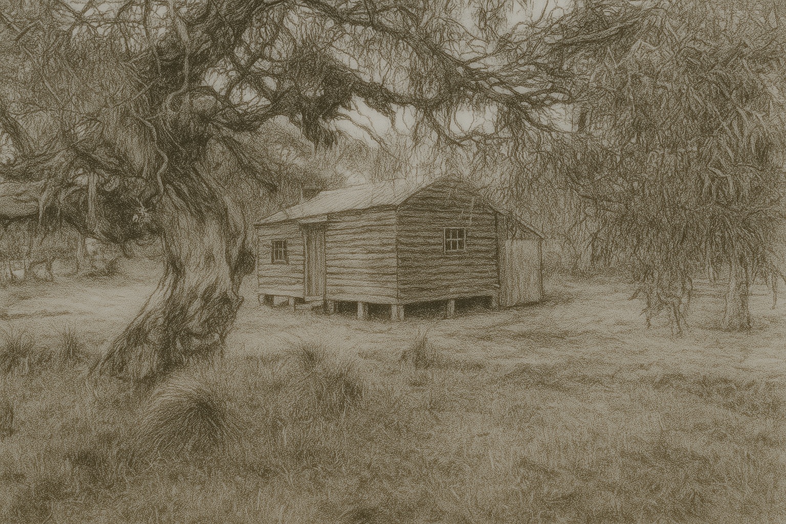 Drawing of Gavels Hut