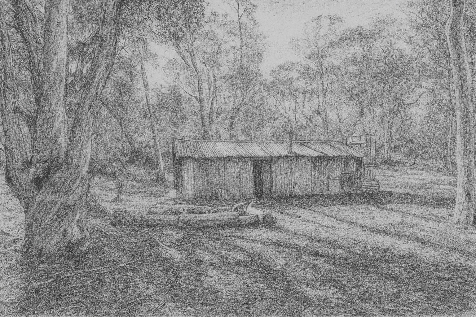 Drawing of Ingeegoodbee Hut