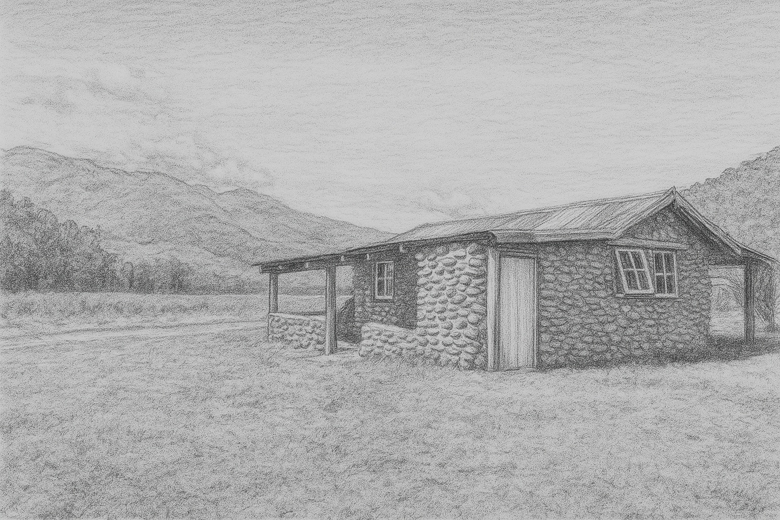 Drawing of Keebles Hut