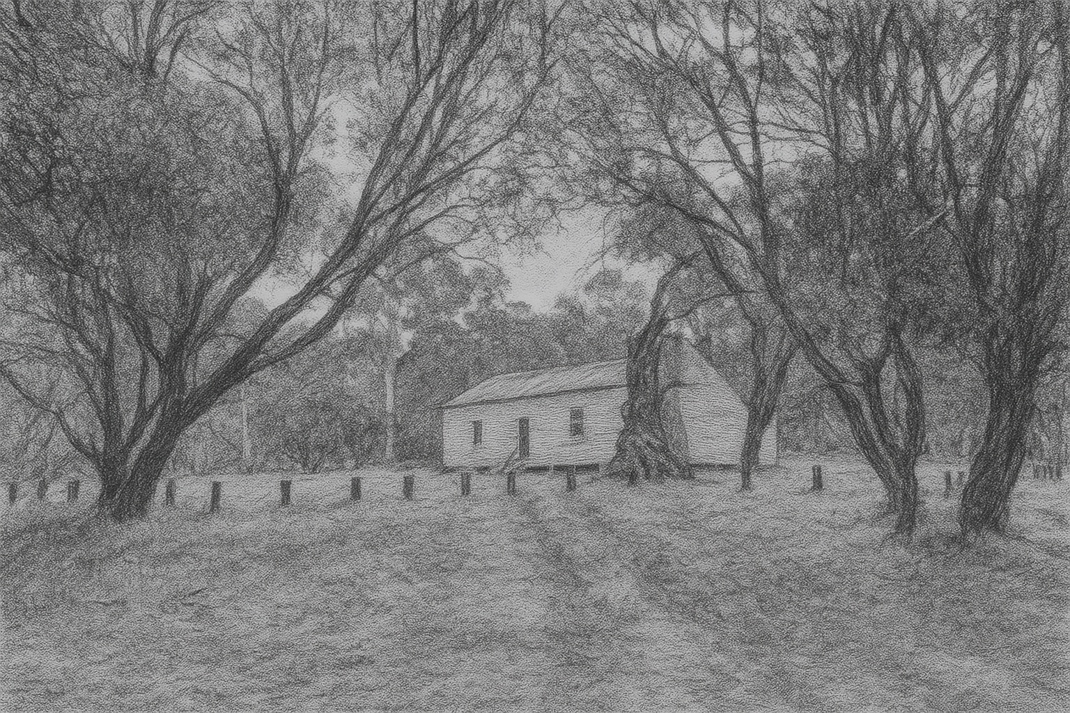 Drawing of Long Plain Homestead